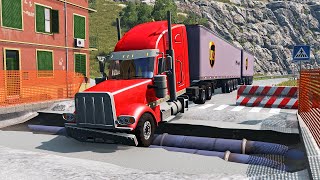 TRUCKS VS POTHOLES  BeamNG Drive 11 [upl. by Bahner]