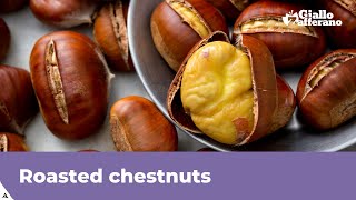 ROASTED CHESTNUTS IN THE OVEN easy to peel [upl. by Kohler]