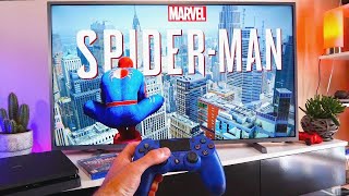 SpiderMan PS4 POV Gameplay Unboxing Test Marvels Spider Man [upl. by Idet937]