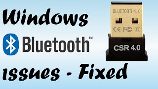 How to Fix Bluetooth not working in Windows 10 CSR USB not detected [upl. by Lehman]