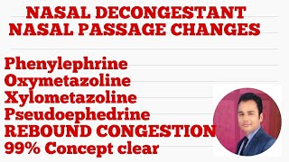 Decongestants Adrenergic Receptor Agonists [upl. by Danuloff]