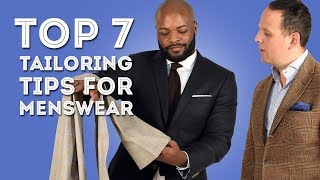 Top 7 Tailoring Tips for Menswear  Advice on Alterations [upl. by Ellene]