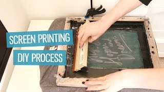 How to screen print tshirts at home DIY method  CharliMarieTV [upl. by Bigelow]