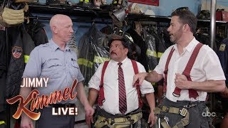 Jimmy Kimmel amp Guillermo Visit a New York Firehouse [upl. by Rondi]