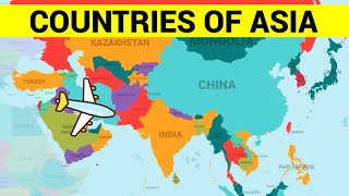 ASIAN COUNTRIES  Learn Asia Map and the Countries of Asia Continent [upl. by Linnet]