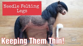 Needle Felting Legs  The Starting Point  Keeping Them Thin  Needle Felting Animals Wire Armature [upl. by Leibarg]