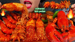 ASMR SPICY SEAFOOD BOIL makanan laut pedas 먹방 MUKBANG MASSIVE Eating Sounds [upl. by Farland]