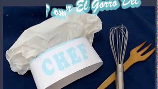 COMO HACER GORRO DE CHEF 👨‍🍳 CON CARTULINA [upl. by Casavant66]