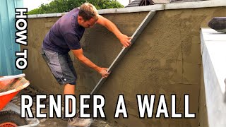 How to plaster an outside wall [upl. by Eiramrefinnej]