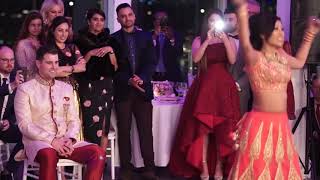 Bride surprises Groom with a beautiful Indian Dance [upl. by Aihseyn]