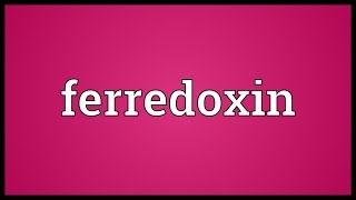 Ferredoxin Meaning [upl. by Adnohsar796]