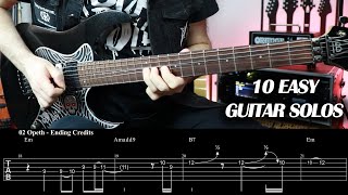 10 Easy Guitar Solos You Can Play  With Tabs [upl. by Ecnal]