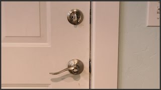 Installing Lever Handle Door Knobs with Deadbolts [upl. by Eelrefinnej]