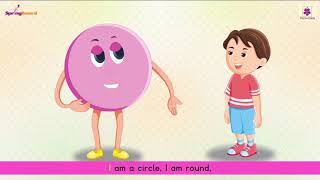 Circle  Rhyme For Kids  Junior KG Rhymes  Periwinkle [upl. by Yrogreg]