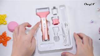 4 in 1 Rechargeable Lady Shaver Eyebrow Trimmer Nose Trimmer Electric Hair Removal Beauty Tools Kit [upl. by Harolda]