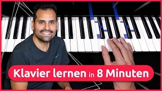 Klavier lernen in nur 8 Minuten So funktionierts [upl. by Edgerton]