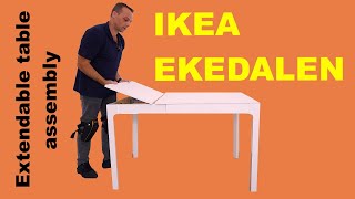 IKEA EKEDALEN Extendable table assembly instructions [upl. by Nava]