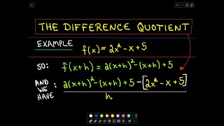 ❖ The Difference Quotient  Example 2 ❖ [upl. by Tisha]