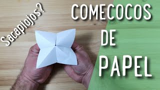 COMO HACER UN COMECOCOS SACAPIOJOS DE PAPEL [upl. by Auqenaj]