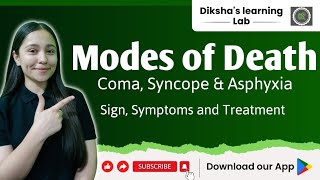 Modes of death and important aspects of death  Lecture 3  coma syncope asphyxia [upl. by Seward698]