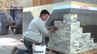 How to Install ErthCOVERINGS Natural Stone Panels [upl. by Adnolay]