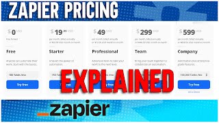 Zapier Pricing Explained [upl. by Gnart557]