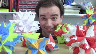 Étoiles géométriques en origami  Micmaths [upl. by Yecam]