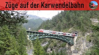 Züge auf der Karwendelbahn Trains on the Mittenwald railway [upl. by Kcirdled]