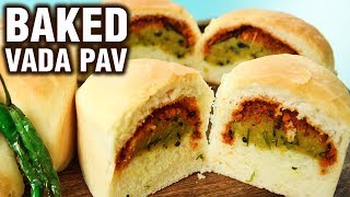 Baked Vada Pav Recipe  How To Make Baked Batata Vada Pav At Home  Healthy Snack Recipe  Neha [upl. by Clarisa]