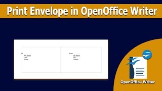 How to print Envelope using OpenOffice Writer [upl. by Snider]