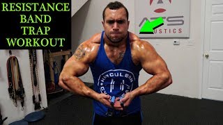 Intense 5 Minute Resistance Band Trap Workout [upl. by Anaic706]