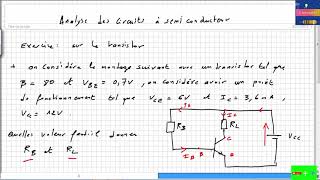 Exercice corrigé 1  transistor bipolaire [upl. by Briscoe]