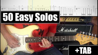 50 Easy Guitar Solos  TAB [upl. by Leakim]