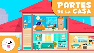 Aprende las habitaciones de la casa  Vocabulario para niños [upl. by Eelatan]