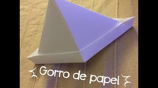 COMO HACER UN GORRO DE PAPELpapiroflxia [upl. by Ylrehc]