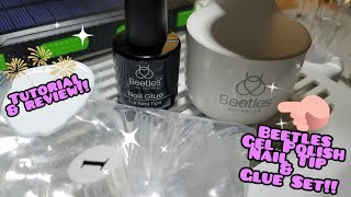 VIRAL BEETLES KITNail Tips amp Glue GelReview amp Tutorial [upl. by Nnadroj]