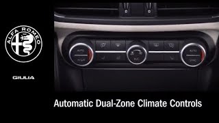 Dual Zone Climate Control  2018 Giulia  Alfa Romeo USA [upl. by Atsirt769]