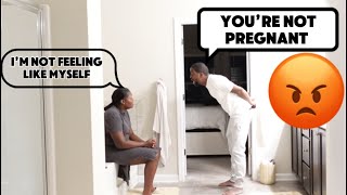 THROWING UP AFTER MISSING MY PERIOD TO GET MY HUSBANDS REACTION [upl. by Farr]