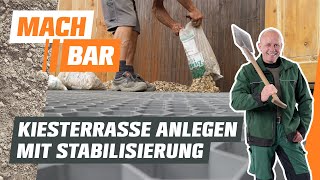 Kiesterrasse anlegen mit Kiesstabilisierung  OBI [upl. by Leiad250]