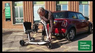 ATTO Folding Mobility Scooter UK by Moving Life in the Boot of a Mini [upl. by Ettevey]