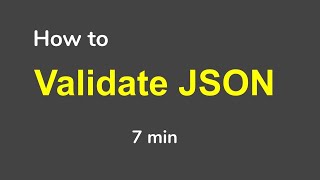 JSON Beginner Tutorial  How to validate JSON [upl. by Enilhtak964]