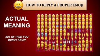 EMOJI MEANINGS  HOW TO REPLY A PROPER EMOJI [upl. by Ahsenre485]