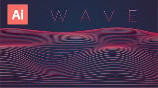 Dynamic Line Wave  Adobe Illustrator Tutorial [upl. by Eboh]