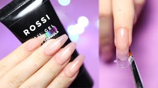 POLYGEL Coffin Nails  Rossi Nail Gel TUTORIAL [upl. by Enitsyrk699]