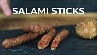 Salami Sticks  A Perfect Cured Sausage For Beginner [upl. by Iggy]