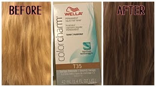 Wella T35 Toner on Bleached Hair [upl. by Norreht]