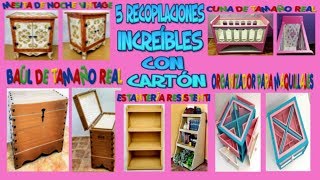 5 MANUALIDADES INCREÍBLES HECHAS CON CARTÓN DIY [upl. by Wie]