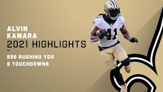 Alvin Kamara Highlights from 2021 Season  New Orleans Saints [upl. by Fairfield]