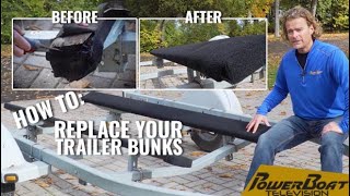 How to Restore and Replace Your Trailer Bunks  PowerBoat TV DIY [upl. by Enialahs]