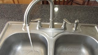 INSTALLING A KITCHEN FAUCET  HOW TO [upl. by Norbie148]